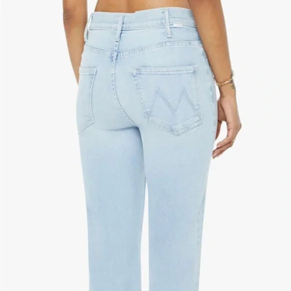 MOTHER LIL Hustler Ankle Fray Women's Straight Leg Jeans in Balls In Your Court - Picture 3 of 10